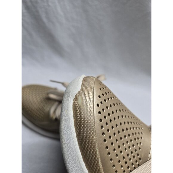 Crocs Lite Ride Pacer Perforated Champagne Sneakers Women’s Sz 8 Comfort Shoes - Picture 15 of 16